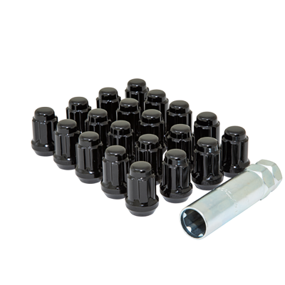Gorilla Automotive - Gorilla Automotive K5CS-14150BGR 14MMx1.50 Spline Drive Lug Nut Kit Black 20pc