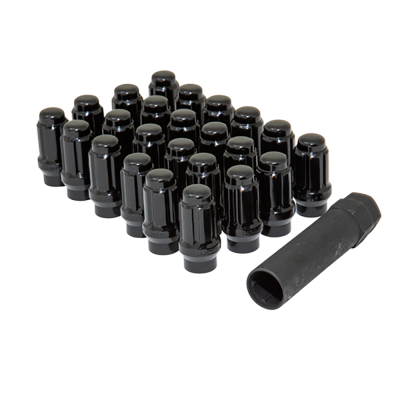 Gorilla Automotive - Gorilla K6CES-12150BGR Black Closed Spline Lug Nut Kit M12x1.50 24PC w/Key