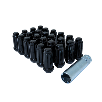 Gorilla Automotive - Gorilla K6TS-14150BGR 14MMx1.50 Spline Drive Lug Nut Kit Black 24PC