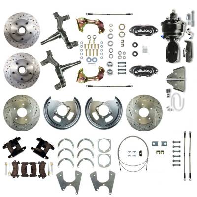 The Right Stuff Detailing - The Right Stuff AFXDC25DSY Brake Conversion Kit Front/Rear Chevy/Pontiac