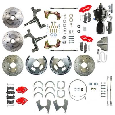 The Right Stuff Detailing - The Right Stuff AFXDC25DZY Brake Conversion Kit Front/Rear Chevy/Pontiac