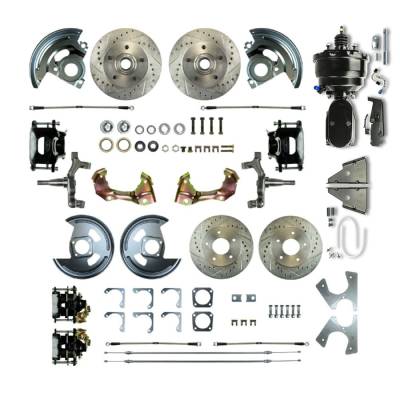The Right Stuff Detailing - The Right Stuff AFXDC42DSY Brake Conversion Kit Front/Rear Chevy/Pontiac