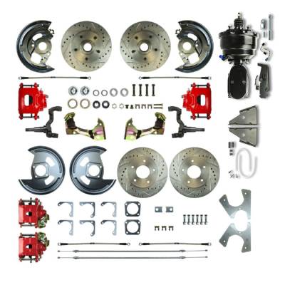 The Right Stuff Detailing - The Right Stuff AFXDC42CZY Brake Conversion Kit Front/Rear Chevy/Pontiac