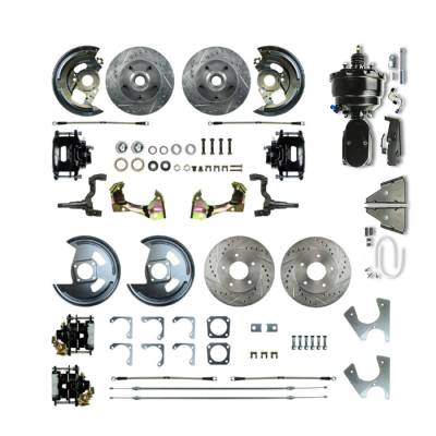 The Right Stuff Detailing - The Right Stuff AFXDC45CSY Brake Conversion Kit Front/Rear Chevy/Pontiac