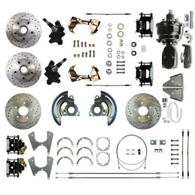The Right Stuff Detailing - The Right Stuff AFXDC45DSY Brake Conversion Kit Front/Rear Chevy/Pontiac