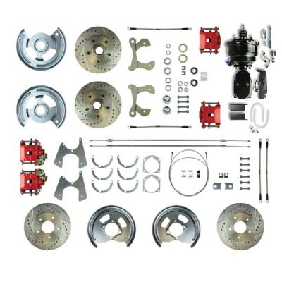 The Right Stuff Detailing - The Right Stuff FSC554DCCZY Brake Conversion Kit Front/Rear for Chevy