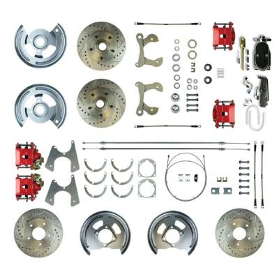 The Right Stuff Detailing - The Right Stuff FSC554SDCZY Brake Conversion Kit Front/Rear for Chevy