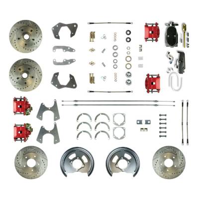 The Right Stuff Detailing - The Right Stuff FSC654SDCZY Brake Conversion Kit Front/Rear for Chevy