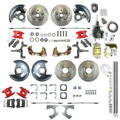 The Right Stuff Detailing - The Right Stuff AFXHB22DZ Brake Conversion Kit Front/Rear Chevy/Pontiac