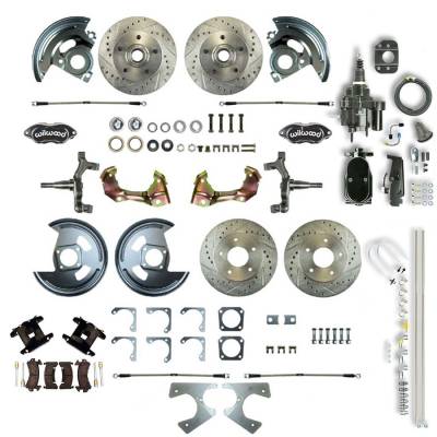 The Right Stuff Detailing - The Right Stuff AFXHB22DSY Brake Conversion Kit Front/Rear Chevy/Pontiac