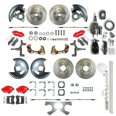The Right Stuff Detailing - The Right Stuff AFXHB22DZY Brake Conversion Kit Front/Rear Chevy/Pontiac