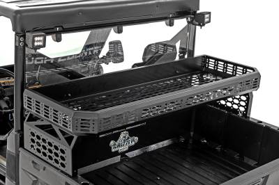 Rough Country Suspension Systems - Rough Country 99087 Rear Cargo Rack Tray Black for Can-Am Defender
