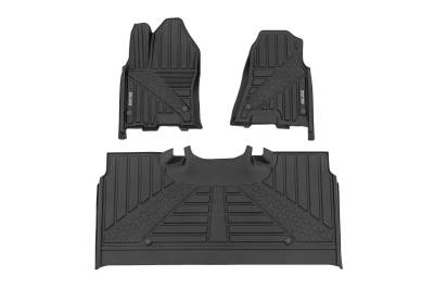 Rough Country Suspension Systems - Rough Country FF-31432 Front/Rear Floor Liners Black for 25-26 RAM 1500 Crew