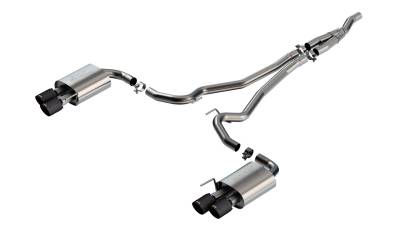 Borla - Borla 140982CFBA ATAK Cat-Back Exhaust Dual Split RR Exit 24-26 Mustang Eco 2.3L