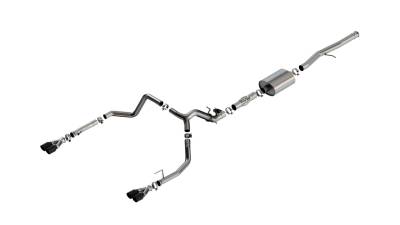 Borla - Borla 140997BC ATAK Cat-Back Exhaust Dual Split RR Exit 24-26 Silv/Sra 1500 6.2L