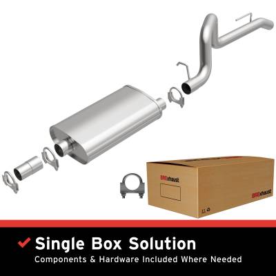 BRExhaust - BRExhaust 106-0051 Direct-Fit Replacement Exhaust for 87-92 Jeep Wrangler YJ