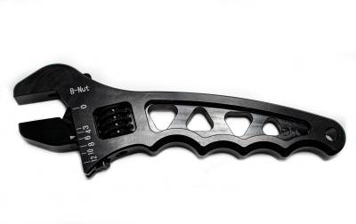 Brian Tooley Racing - Brian Tooley Racing ANWRCH01B AN 3-12 Black Adjustable Aluminum Wrench