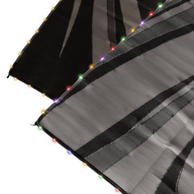 Faulkner - Faulkner 53025 LED Reversible Multipurpose Mat 9'x18' Swish Black/Grey