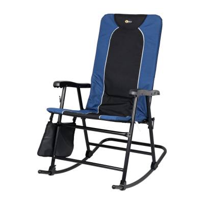 Faulkner - Faulkner 49598H Dakota Folding Rocking Chair Blue/Black 42.1"x24"x35.8"