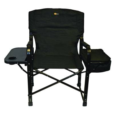 Faulkner - Faulkner 49580 El Capitan Folding Director Chair w/Tray & Cooler Bag Black