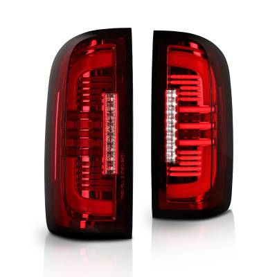 Winjet - Winjet CTWJ-0712-CR-SQ Chrome/Red LED Taillights for 15-22 Chevy Colorado