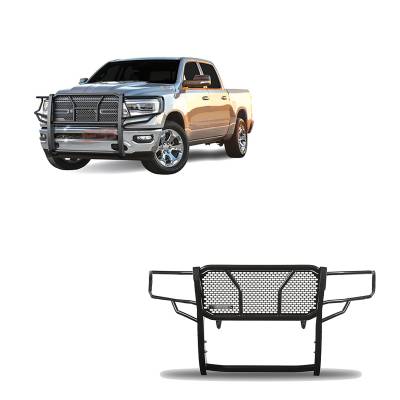 Black Horse Off Road - Black Horse RU-DORA19-B RUGGED HD Grille Guard Black for 19-25 RAM 1500