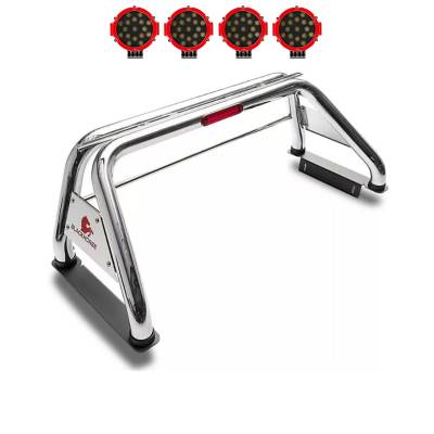 Black Horse Off Road - Black Horse RB015SS-PLR Classic Roll Bar Kit for 99-24 Ford F250/F350
