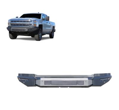 Black Horse Off Road - Black Horse AFB-SI35-BU Armour-II Bumper Only for 15-19 Silverado HD