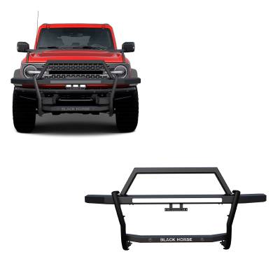 Black Horse Off Road - Black Horse RAGF20 Rambler Grille Guard Black for 21-25 Ford Bronco