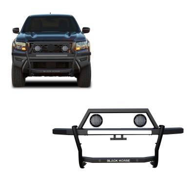 Black Horse Off Road - Black Horse RAGN01-PLFB Rambler Grille Guard w/5.3" LED's for 22-24 Frontier