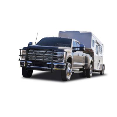Black Horse Off Road - Black Horse RU-FOF218-B HD Grille Guard Blk for 23-25 Ford F250/F350/450/550 SD