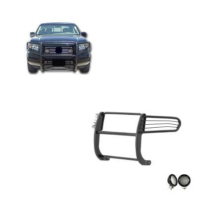 Black Horse Off Road - Black Horse 17A152500A1MA-PLFB Black Grille Guard w/LED for 06-14 Ridgeline