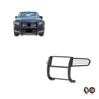 Black Horse Off Road - Black Horse 17A152500A1MA-PLFR Black Grille Guard for 06-14 Honda Ridgeline