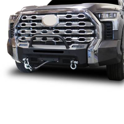 Black Horse Off Road - Black Horse AR3HD64NL Amour III Black Winch Bumper for 22-24 Toyota Tundra