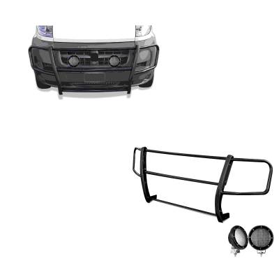 Black Horse Off Road - Black Horse 17DOPRMA-PLFB Spartan Grille Guard w/LED Promaster 1500/2500/3500