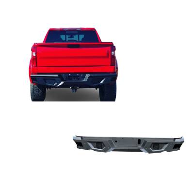 Black Horse Off Road - Black Horse ARB-SI25-20 Armour HD Black Rear Bumper for Blazer/Isuzu Hombre