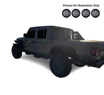 Black Horse Off Road - Black Horse AR2-09B-PLFB Armour-II Roll Bar Kit 5.3" for 19-25 Gladiator