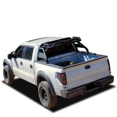 Black Horse Off Road - Black Horse RB-BA1B Atlas Roll Bar Ladder Rack w/9" LED for F150/Ram/Sierra