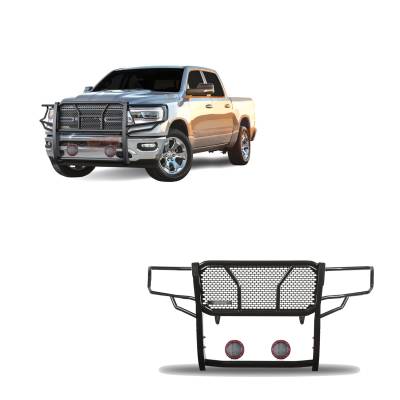 Black Horse Off Road - Black Horse RU-DORA19-B-PLFR RUGGED HD Grille Guard w/5.3" for 19-25 RAM 1500