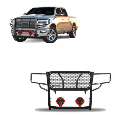 Black Horse Off Road - Black Horse RU-DORA19-B-PLR Black HD Guard w/LED for 19-25 RAM 1500
