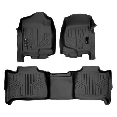 SMARTLINER - SMARTLINER SA0015/B0015 1st/2nd Row BLACK Floor Liners Tahoe/Suburban/Yukon/XL