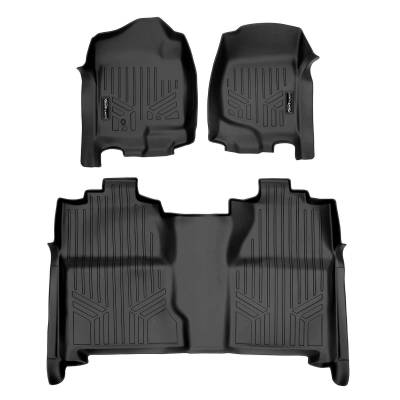 SMARTLINER - SMARTLINER SA0015/B0020 Front/Rear BLACK Floor Liners Silverado/Sierra Crew
