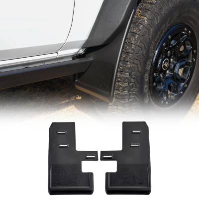 IAG Performance - IAG Performance IAG-BDY-F1302 Trail Shield Adj Mud Flaps Front for 21+ Bronco