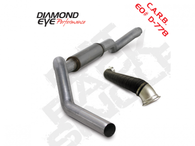 Diamond Eye Performance - Diamond Eye K5123A 5" Alum Cat Back Exhaust for 06-07 GM 2500/3500 w/Muffler