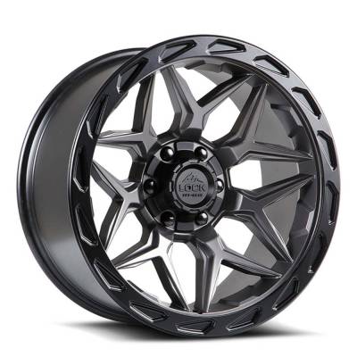 Lock Off-Road - Lock Off-Road LC07 Matrix 20x10 8x6.5/170 18mm Gray/Black MATRIX-2182MGMBR