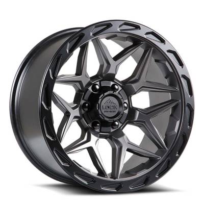 Lock Off-Road - Lock Off-Road LC07 Matrix 20x9 5x5.0/5.5 0mm Matte Gray/Black MATRIX-2921MGMBR