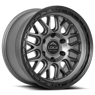 Lock Off-Road - Lock Off-Road Wheel ONYX-7969MGMBR ONYX 17X9 6x5.5 1mm Matte Gray w/Black Ring