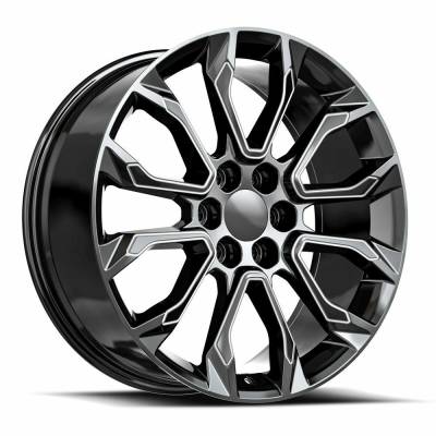 O.E. Revolution - O.E. Revolution Wheel G38 22x9 6x5.5 31mm Gloss Black & Machined G38-2295031GBM