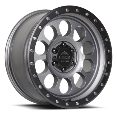 Lock Off-Road - Lock Off-Road 50CAL-2963MGMBR LC04 50Cal 20x9 6x135 0mm Matte Gray/Black