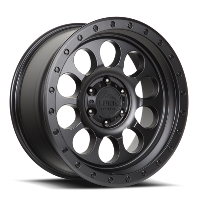 Lock Off-Road - Lock Off-Road 50CAL-7957MB12N LC04 50Cal 17x9 5x5.0 12mm Matte Black/Black